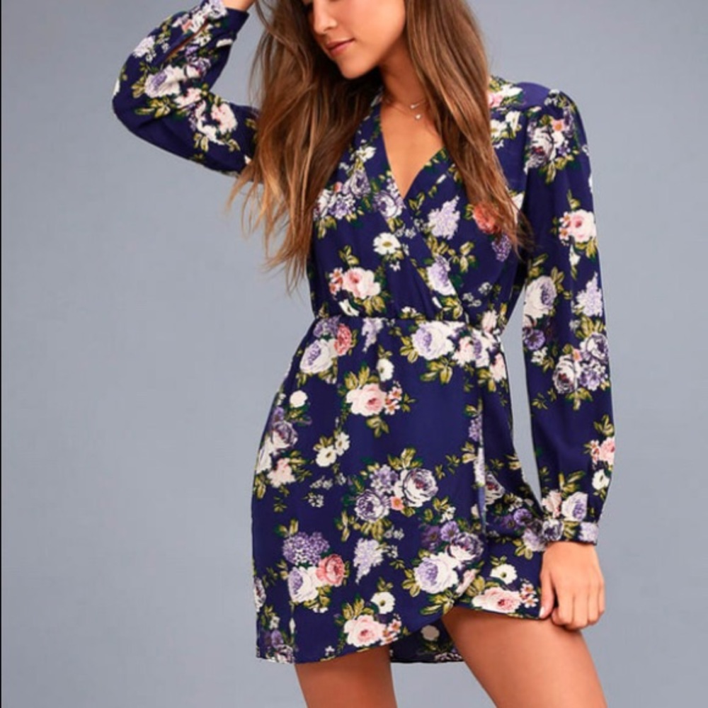 Lulus long sleeve floral dress